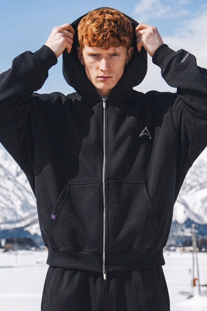 DIVINE BLACK - AURORA DIVINIA ZIPPER HOODIE