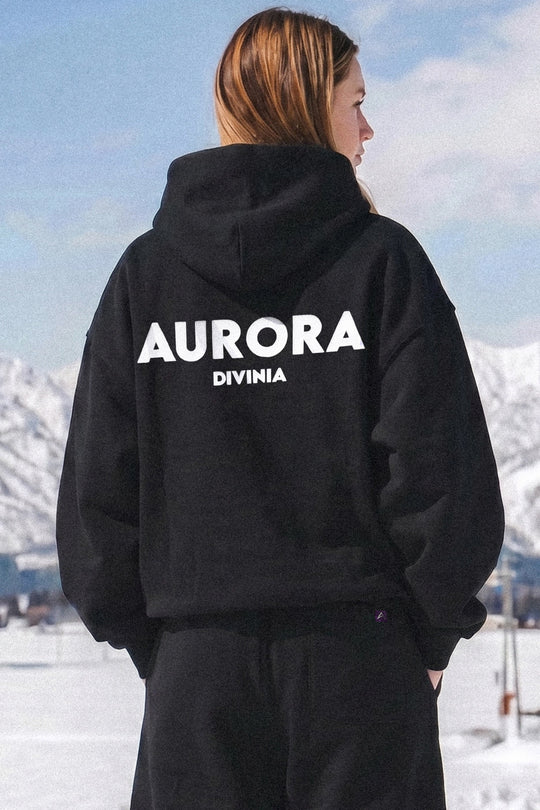 DIVINE BLACK - AURORA DIVINIA ZIPPER HOODIE